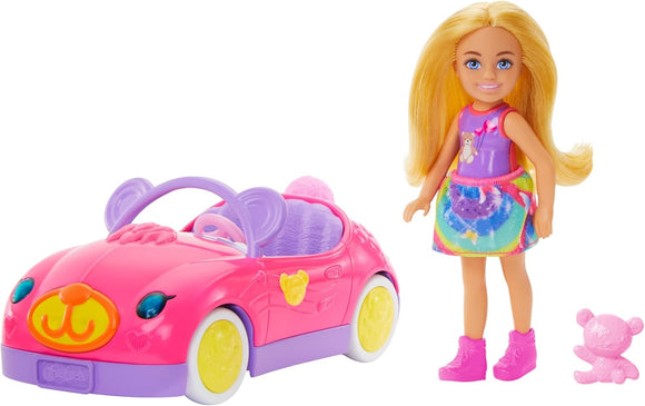 BARBIE HXN05 CHELSEA DOLL & TOY CAR SET