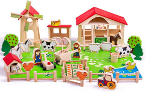 BIGJIGS BJ415 WOODEN PLAY FARM