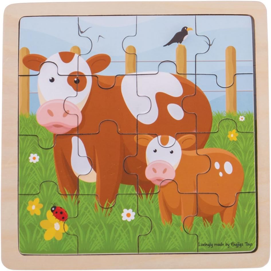 BIGJIGS BJ493 COW AND CALF JIGSAW PUZZLE