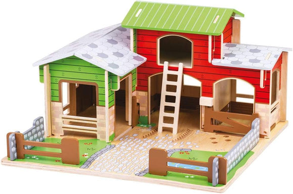 BIGJIGS JT152 WOODEN COBBLESTONE FARM