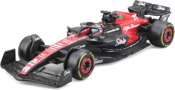 25 BURAGO 38086 NO77 ALFA ROMEO TEAM STAKES C43 2023 VALTTERI BOTTAS F1 CAR 1/43 SCALE