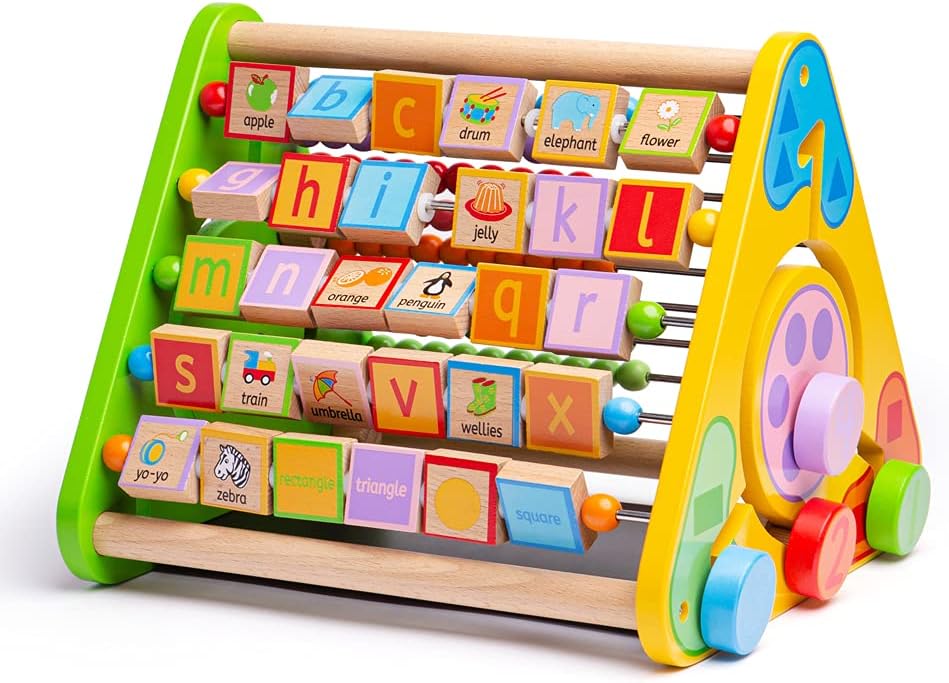 BIGJIGS BB054 WOODEN TRIANGULAR ACTIVITY CENTRE