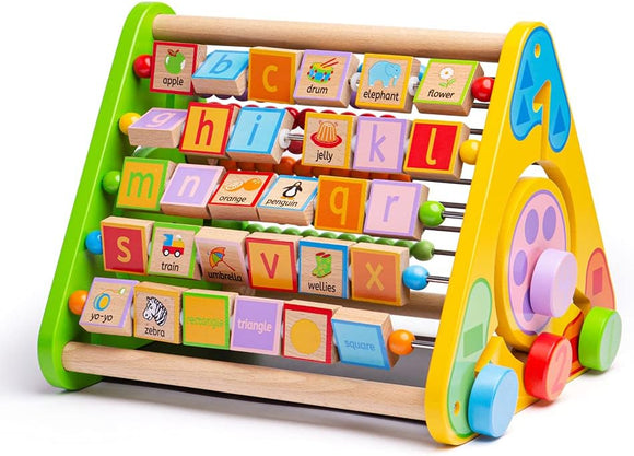 BIGJIGS BB054 WOODEN TRIANGULAR ACTIVITY CENTRE