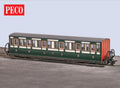 PECO GR-621A FR Short 'Bowsider' Bogie Coach - Early Preservation - Green 19 OO9 SCALE
