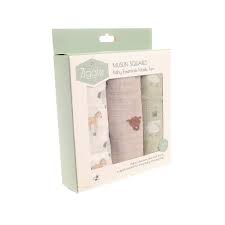 ZIGGLE MUS6253 COUNTRY LIFE MUSLINS  3 PACK