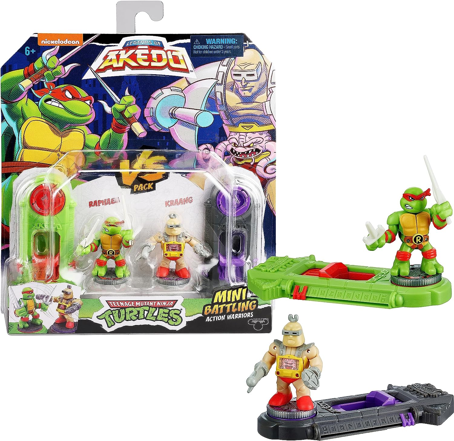 ** HALF PRICE ** AKEDO TEENAGE MUTANT NINJA TURTLES 15245 RAPHAEL VS KRAANG BATTLING WARRIORS
