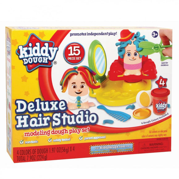 KIDDY DOUGH DELUXE HAIR STUDIO MODELLING DOUGH PLAY SET