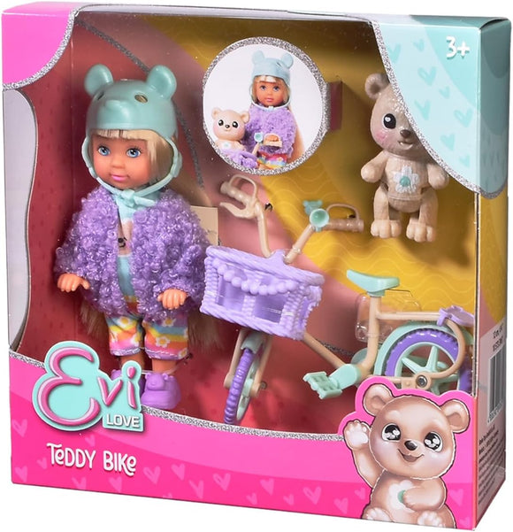EVI LOVE 105733967 EVI DOLL WITH TEDDY AND BIKE