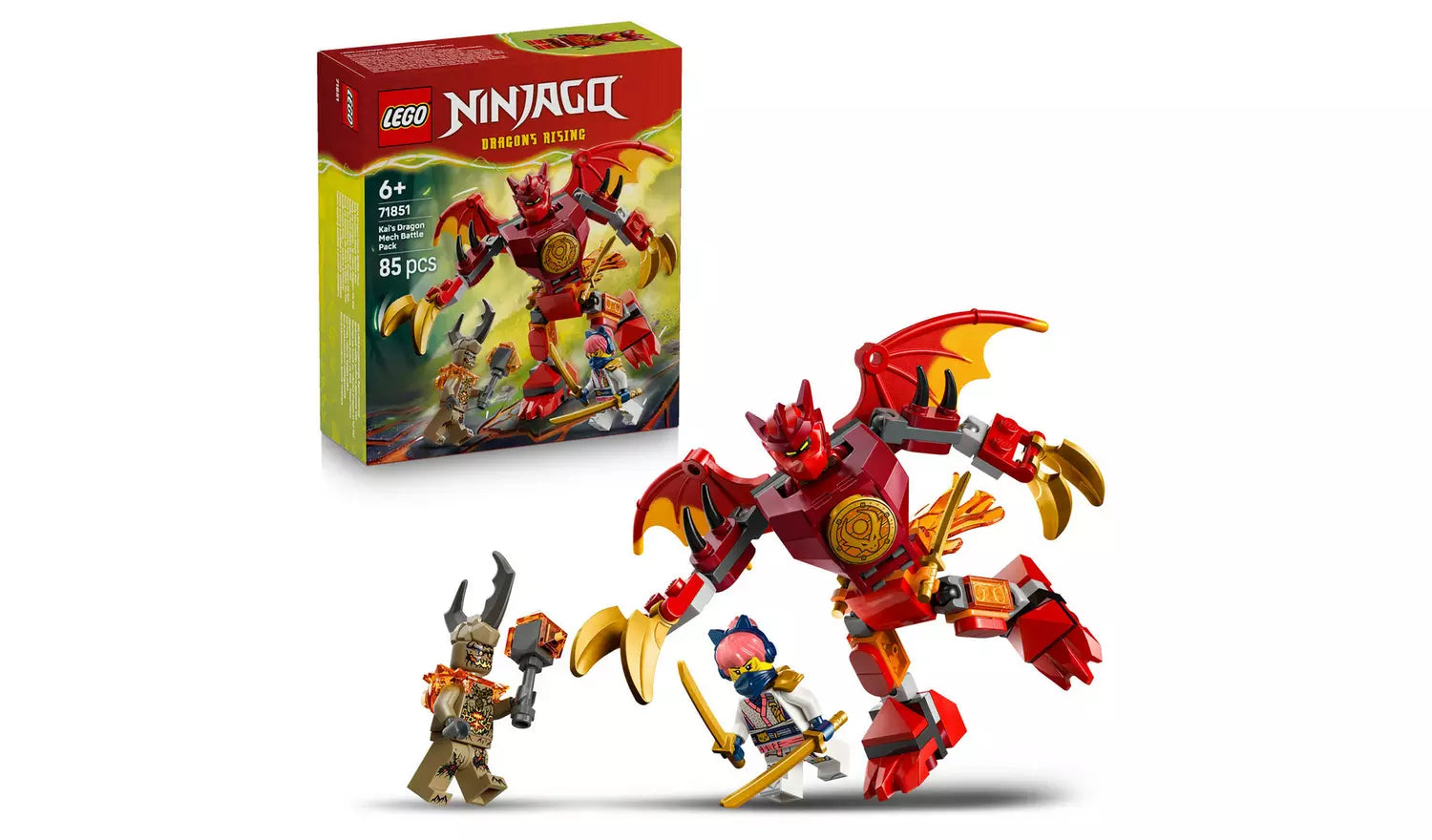 LEGO 71851 NINJAGO KAIS DRAGON MECH BATTLE PACK