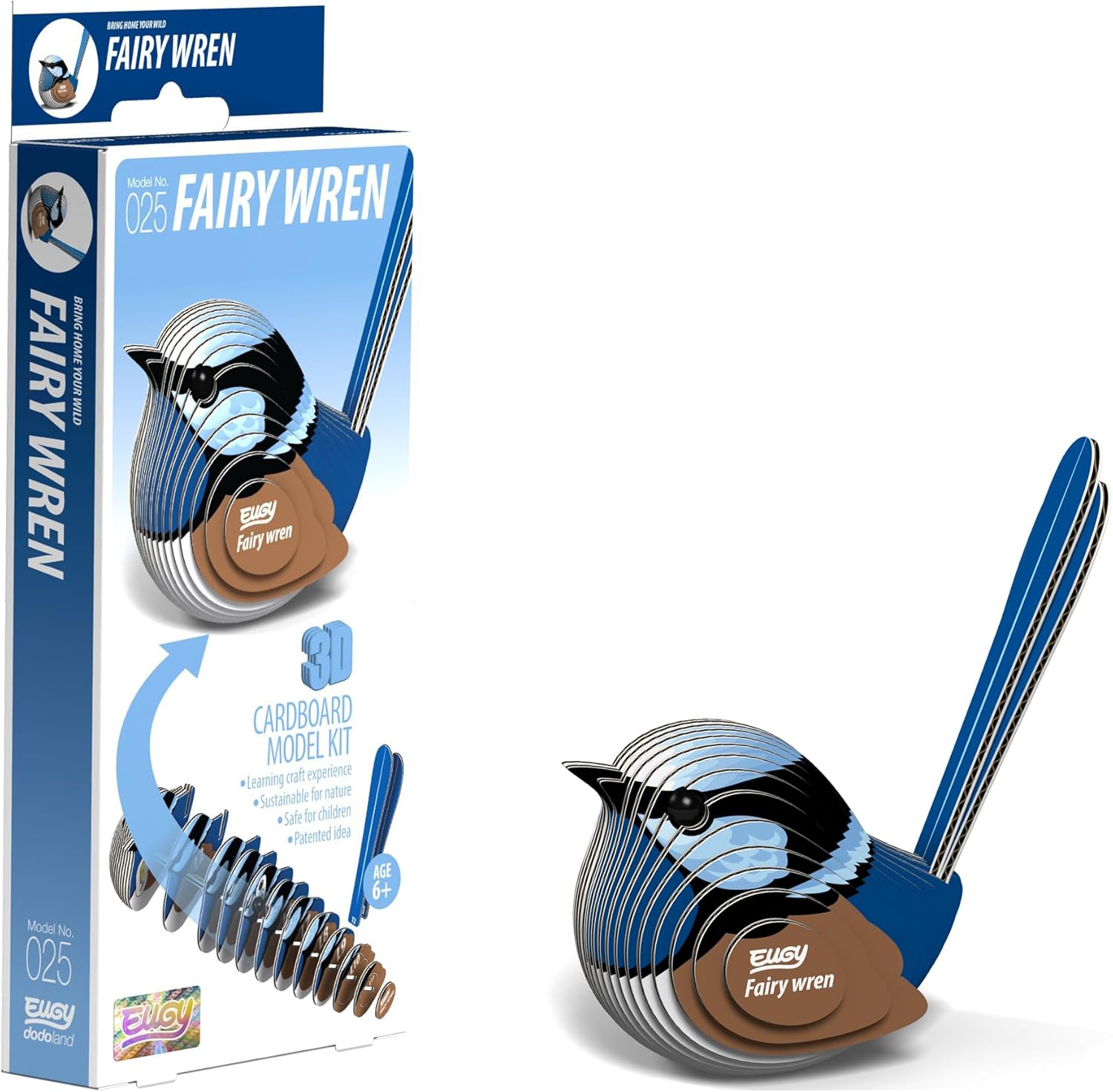 EUGY D5083 FAIRY WREN 3D CARDBOARD MODEL KIT
