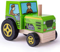 BIGJIGS BB125 WOODEN STACKING TRACTOR