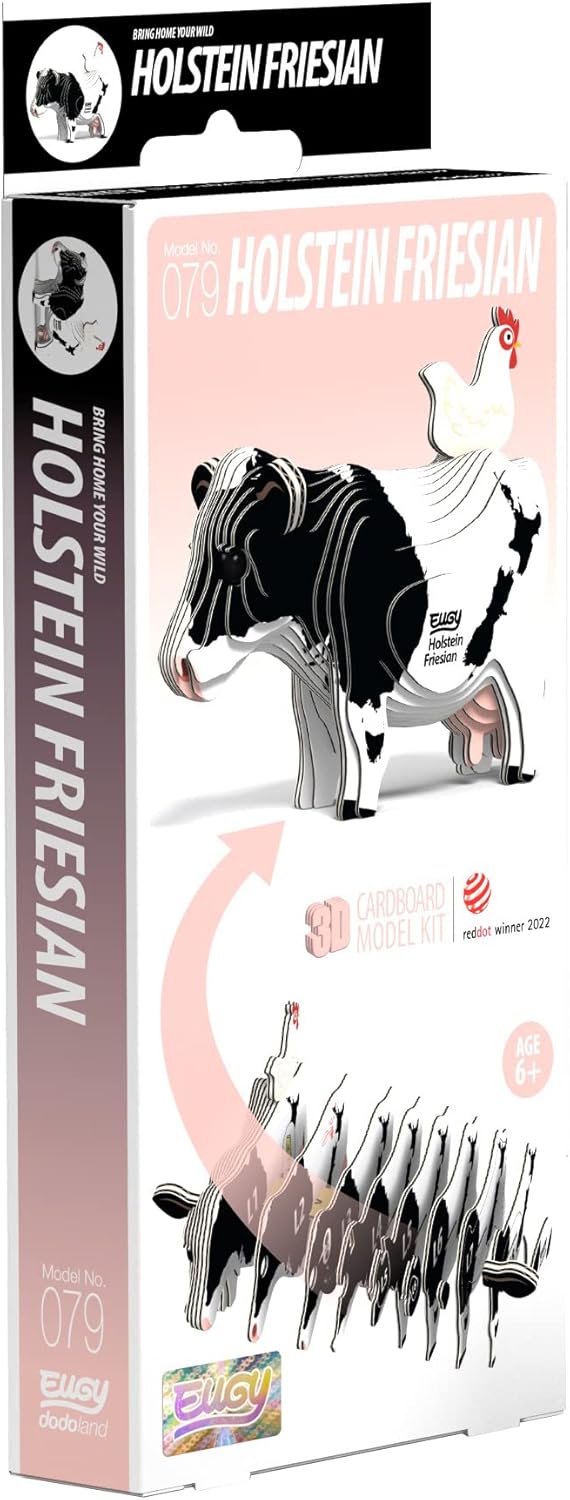 EUGY D5046 HOLSTEIN FRIESIAN 3D CARDBOARD MODEL KIT