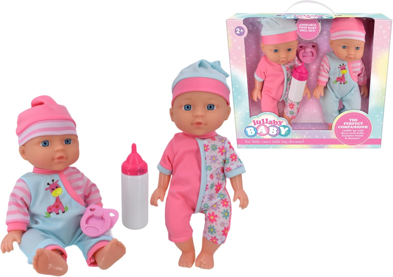 LULLABY BABY 2163 BABY 10inch TWIN DOLL SET