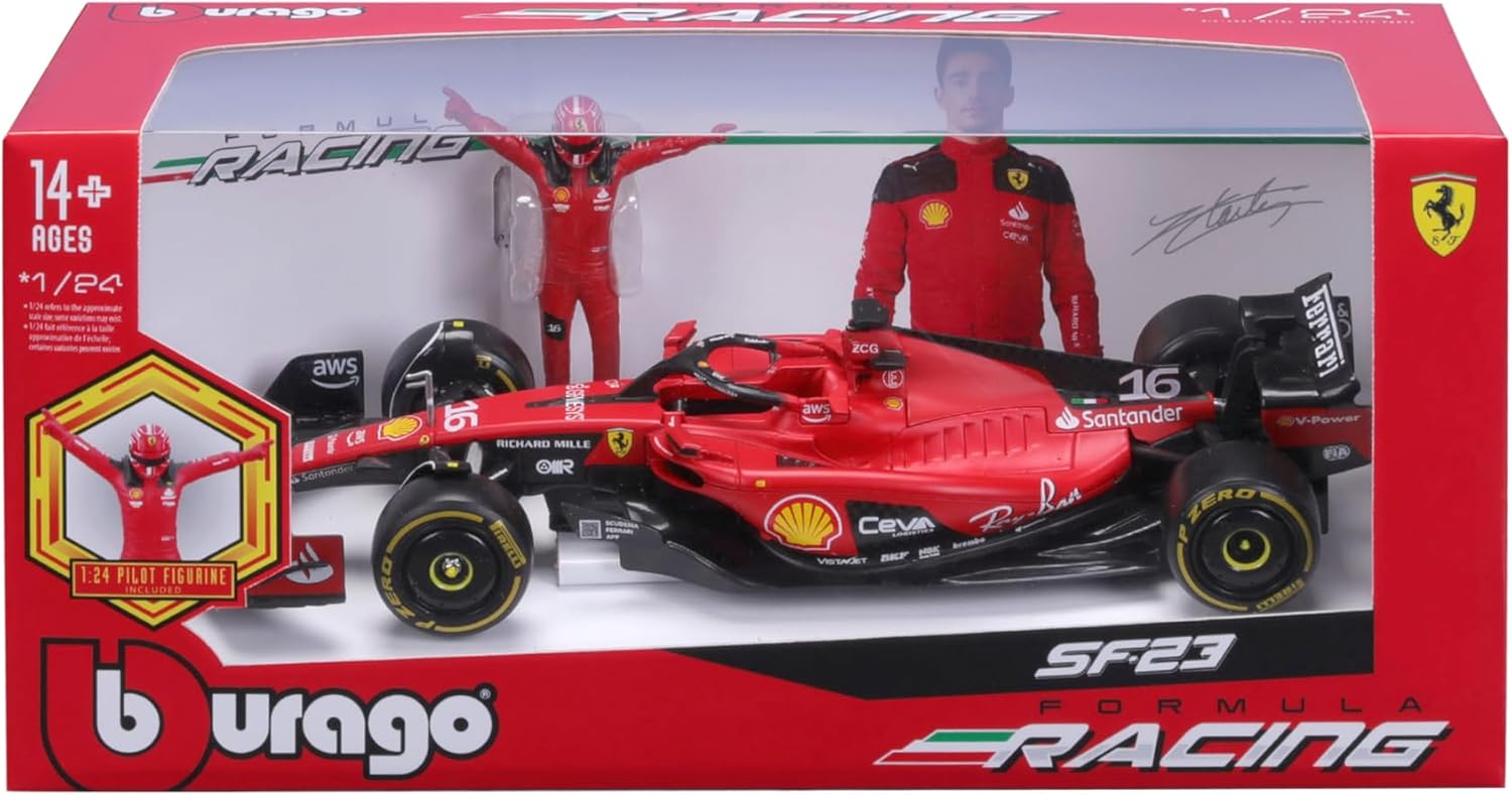 BURAGO 26809 F1 FERRARI SF 23 LECLERC 1/24 SCALE VEHICLE
