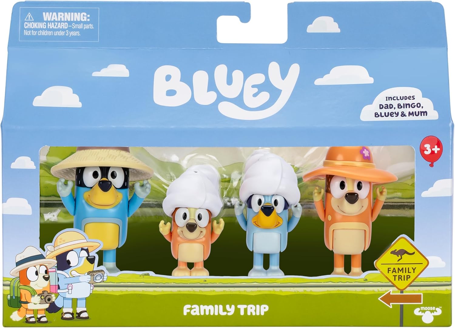 BLUEY 17654 FAMILY TRIP 4 FIGURE PACK