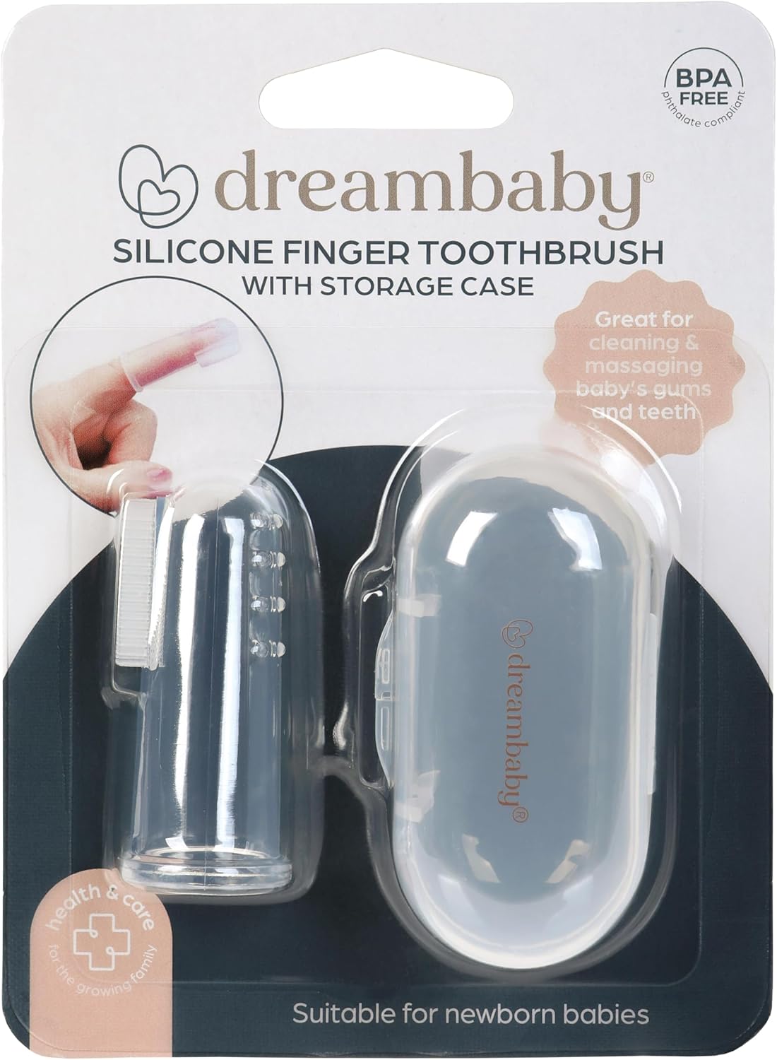 Dreambaby Silicone Baby Toothbrush with storage case