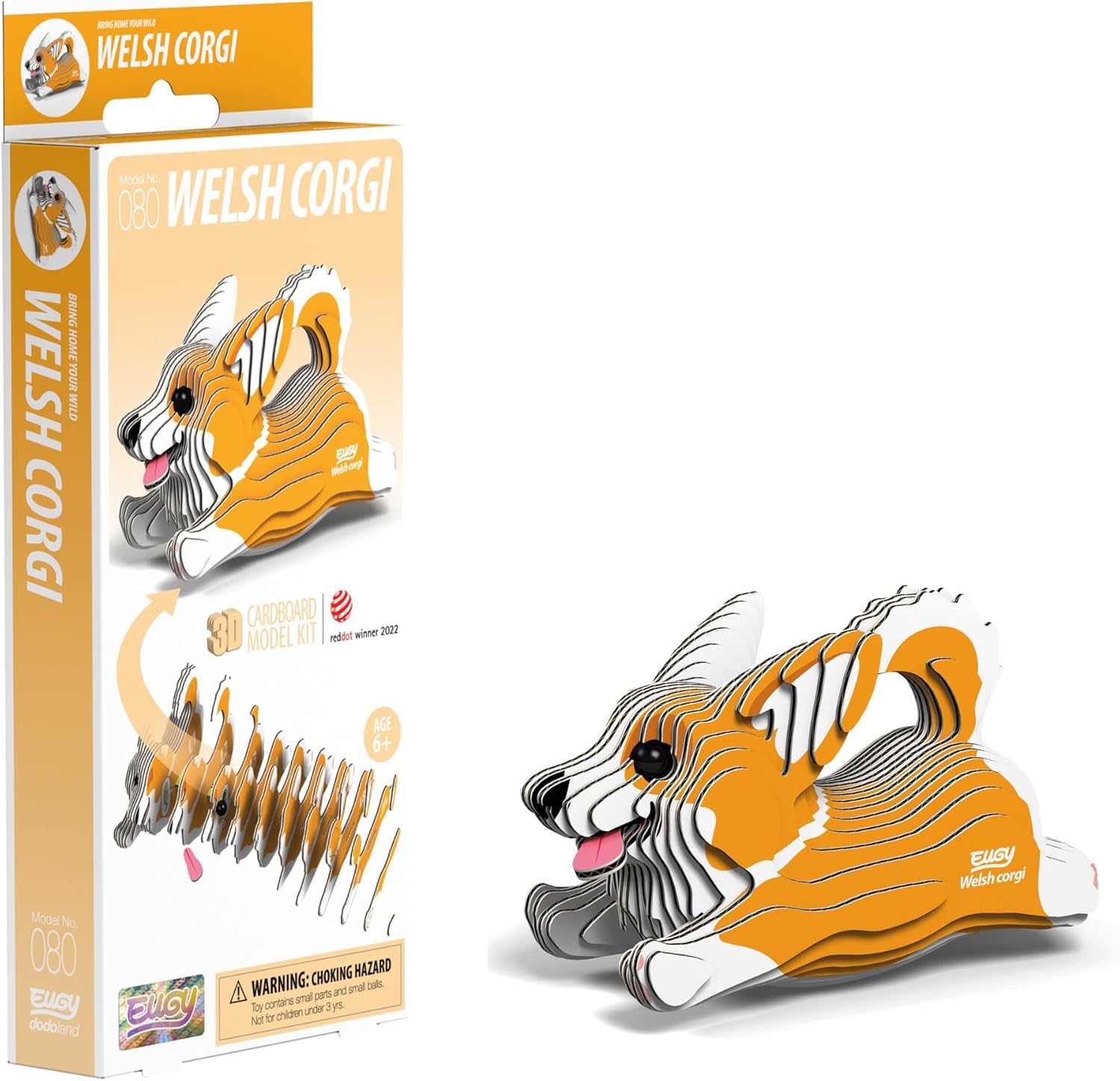 EUGY D5047 WELSH CORGI 3D CARDBOARD MODEL KIT