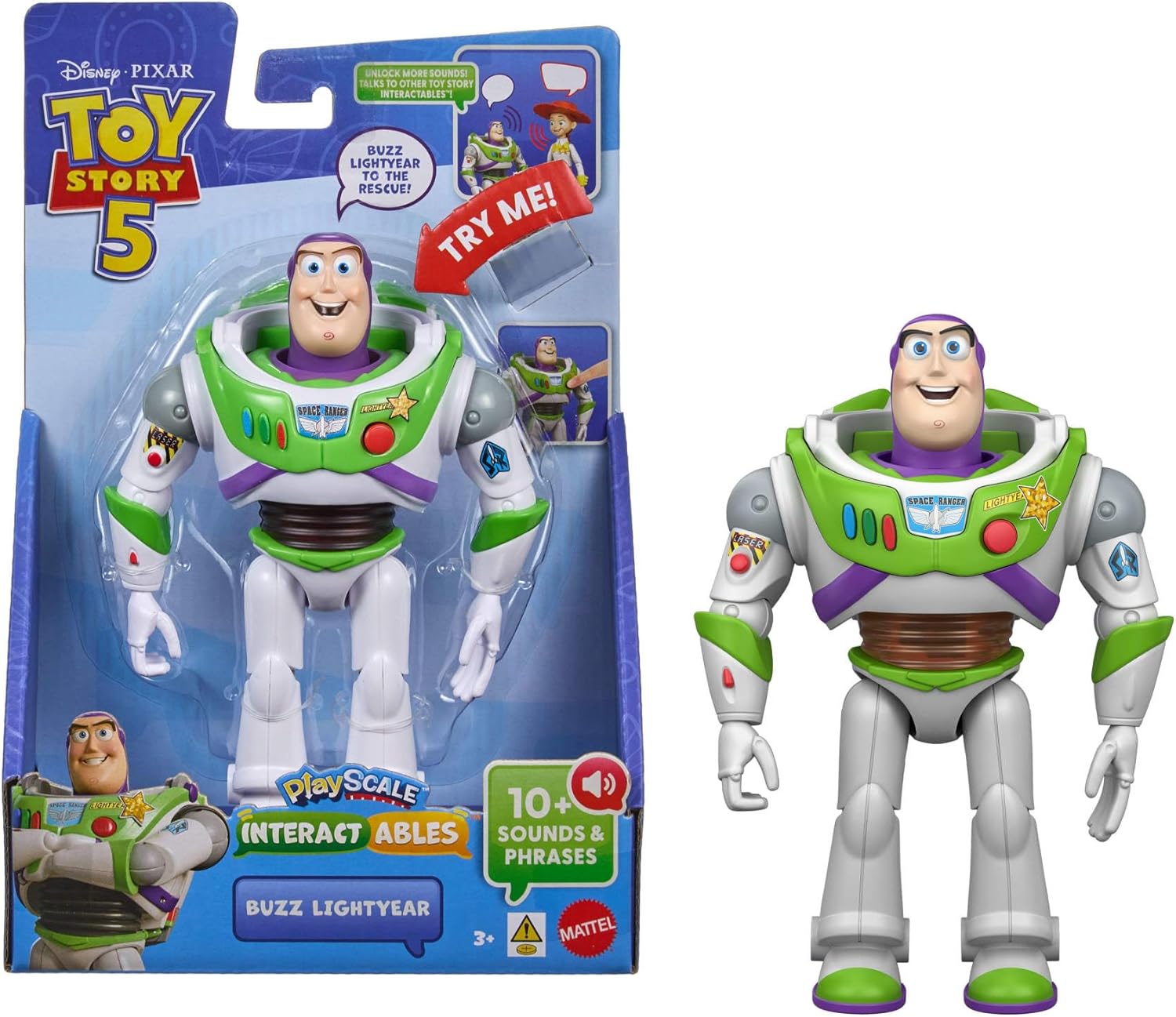 DISNEY TOY STORY JKV26 INTERACTABLES BUZZ LIGHTYEAR PLAYSCALE FIGURE