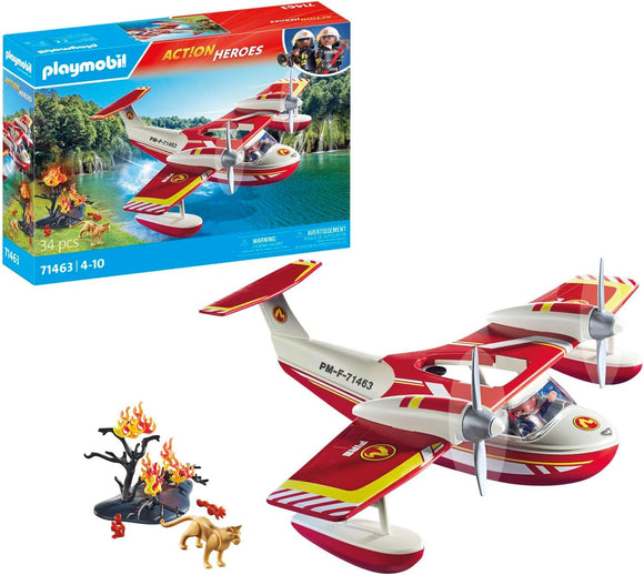 PLAYMOBIL 71463 ACTION HEROES FIREFIGHTING PLANE WITH EXTINGUISHING FUNCTION