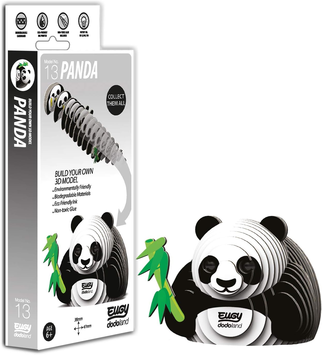 EUGY D5003 PANDA 3D CARDBOARD MODEL KIT