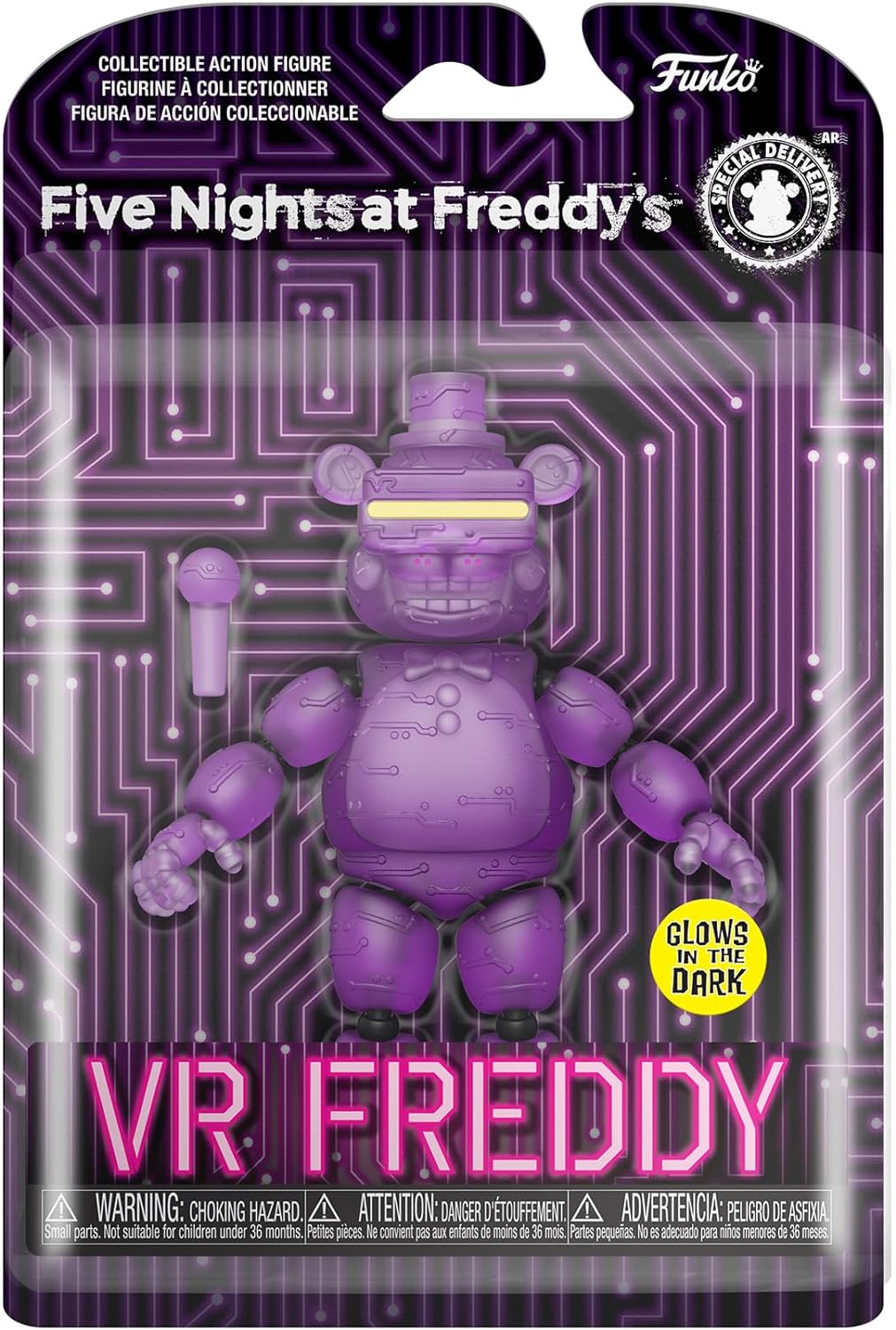 FIVE NIGHTS AT FREDDYS 59681 VR FREDDY GLOW IN THE DARK FIGURE