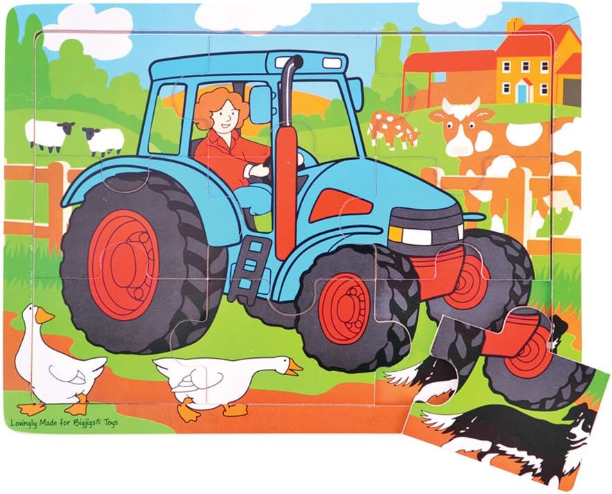 BIGJIGS BJ726 TRACTOR 9 PIECE PUZZLE