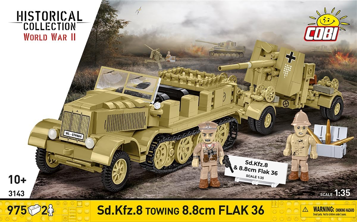 COBI 3143 SD.KFZ.8 TOWING 8.8CM FLAK 36