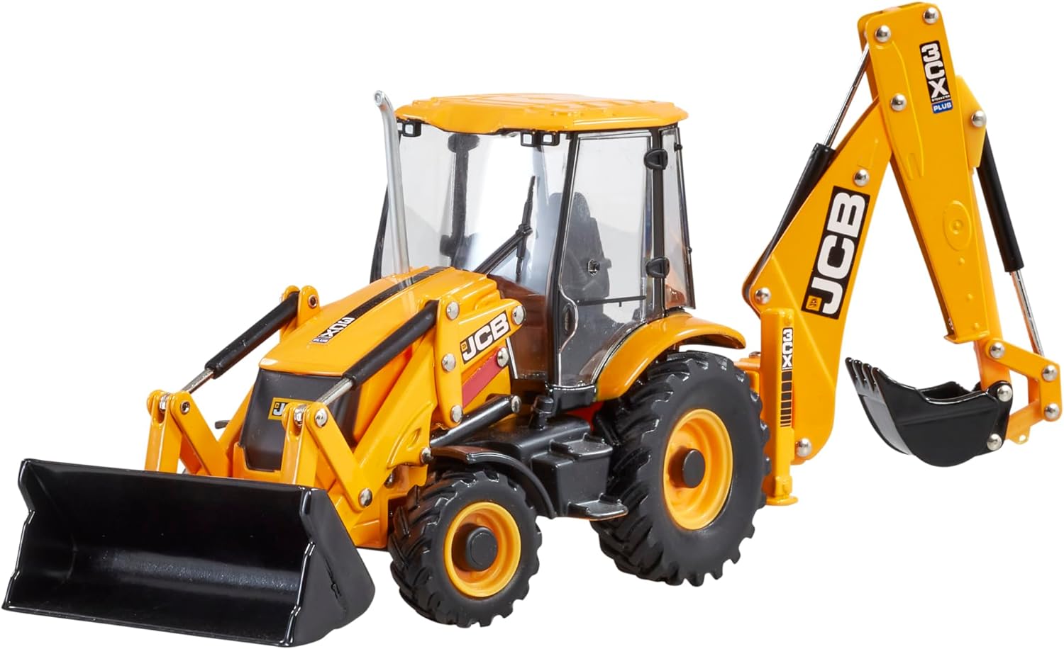 BRITAINS 43343 JCB 3CX PLUS SITEMASTER BACKHOE LOADER 1/32 SCALE