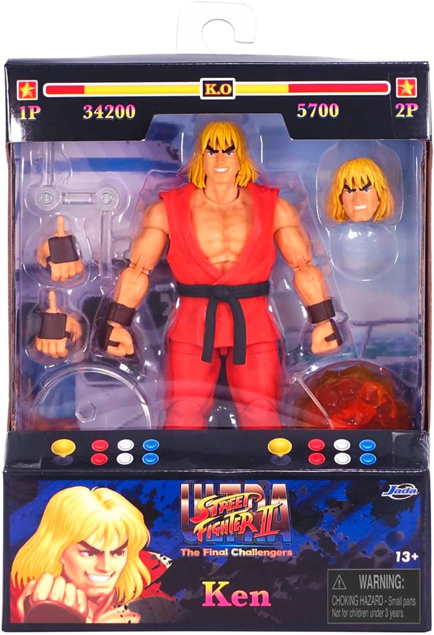 JADA STREET FIGHTER II 34218 KEN 6 INCH DELUXE FIGURE