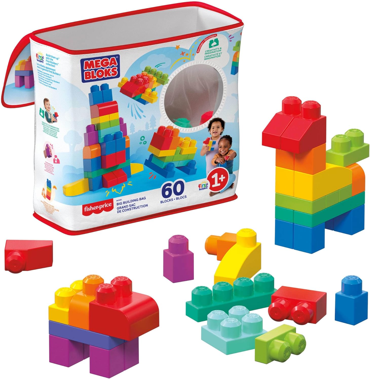 MEGA BLOKS DCH55 BIG BUILDING BAG 60 BLOCKS
