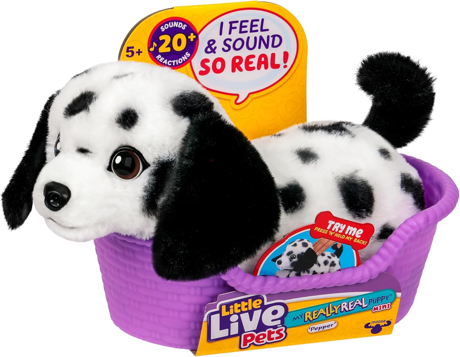 LITTLE LIVE PETS 26651 MY REAL PUPPY MINI 'PEPPER'