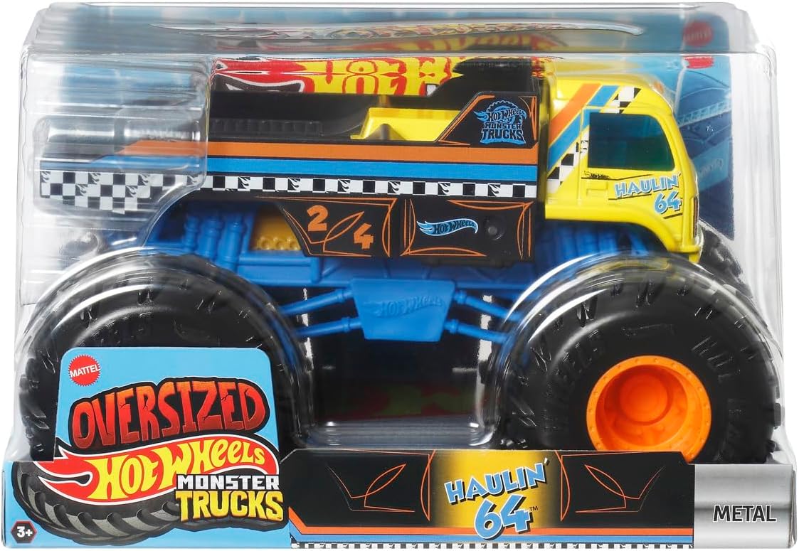 HOT WHEELS JDR06 MONSTER TRUCKS HAULIN 64 1:24 SCALE