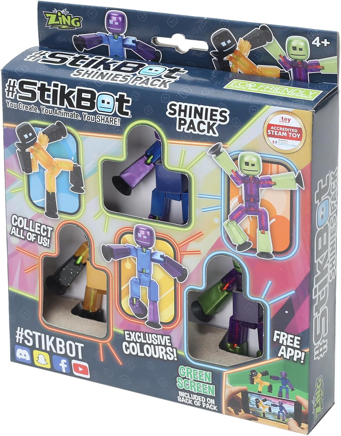 STIKBOT S1535 STIKBOT SHINIES FIGURE PACK