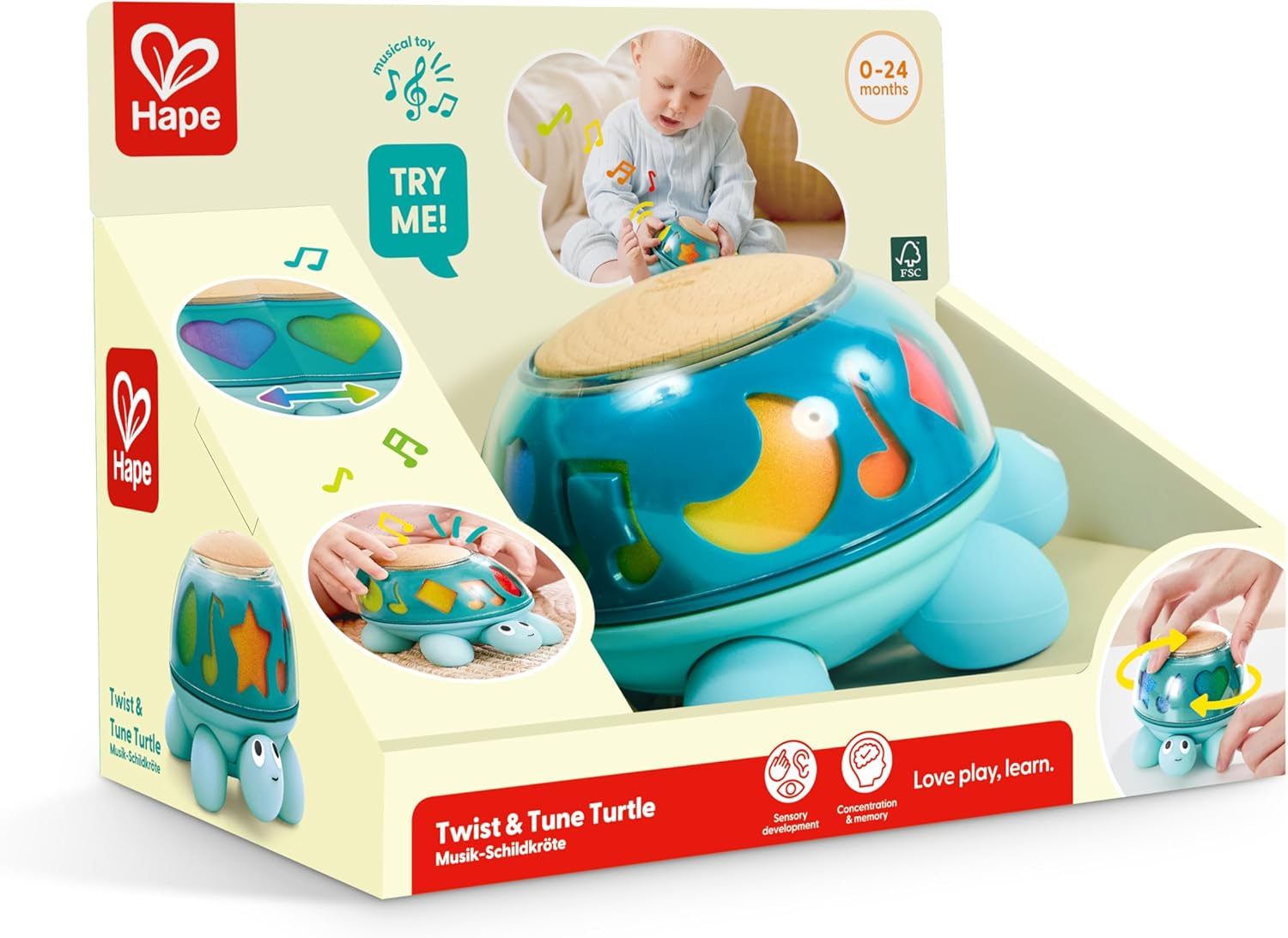 HAPE E0140 TWIST & TUNE TURTLE