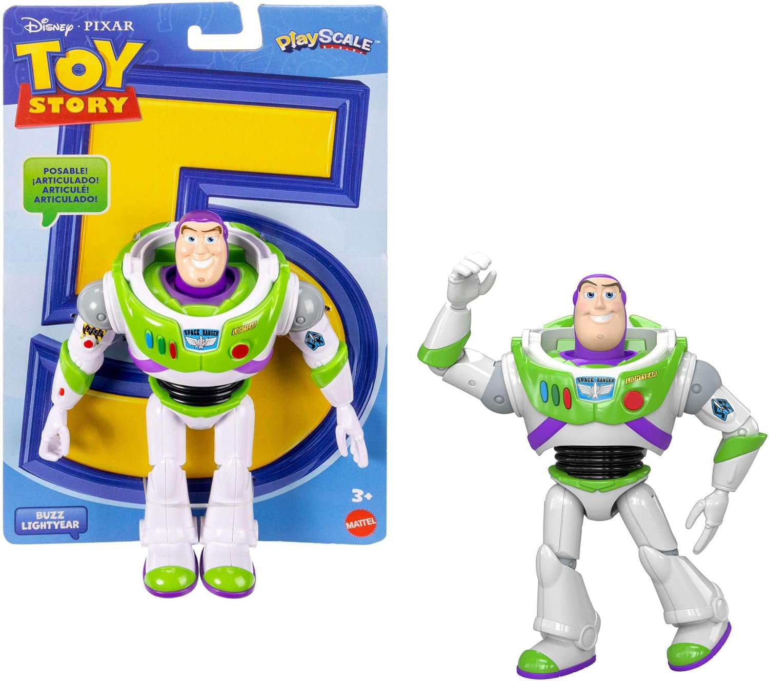 DISNEY TOY STORY JKV15 BUZZ LIGHTYEAR POSABLE 7" FIGURE