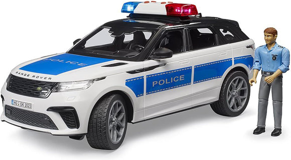 BRUDER 02890 POLICE RANGE ROVER WITH POLICE OFFICER AND LIGHTS + SOUNDS