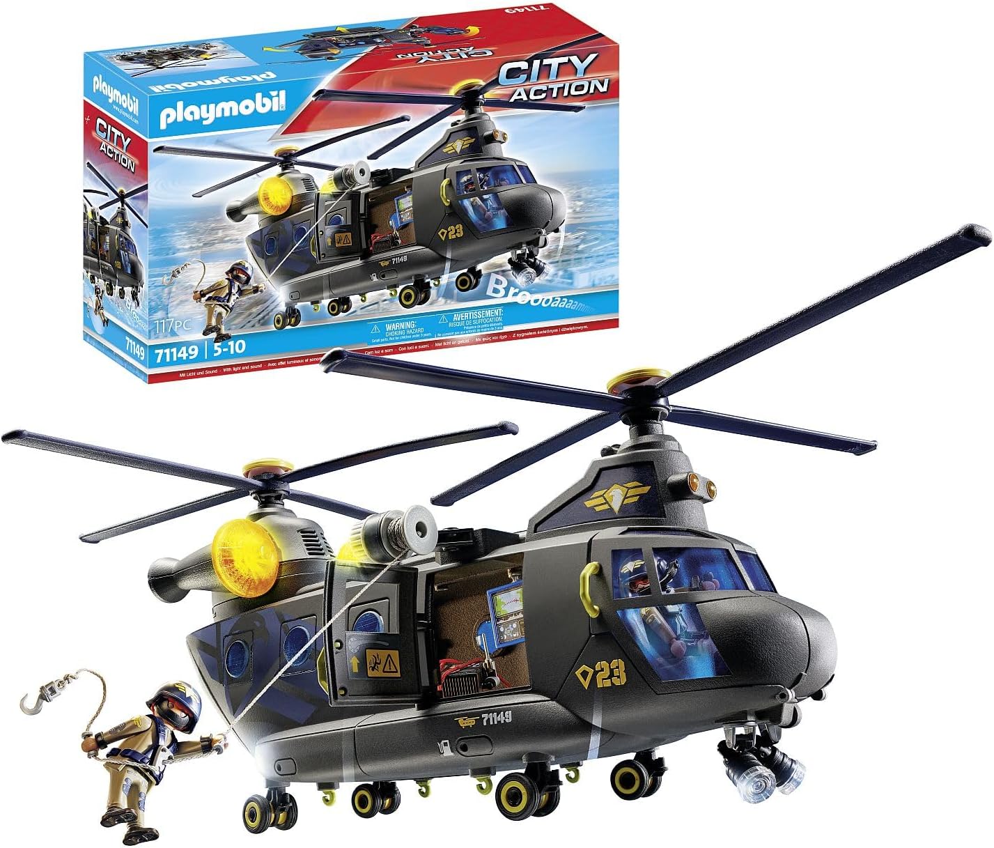 PLAYMOBIL 71149 CITY ACTION TACTICAL UNIT RESCUE HELICOPTER