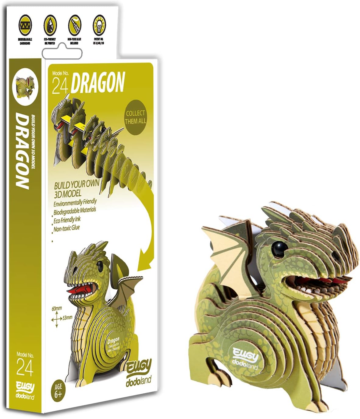 EUGY D5007 DRAGON 3D CARDBOARD MODEL KIT