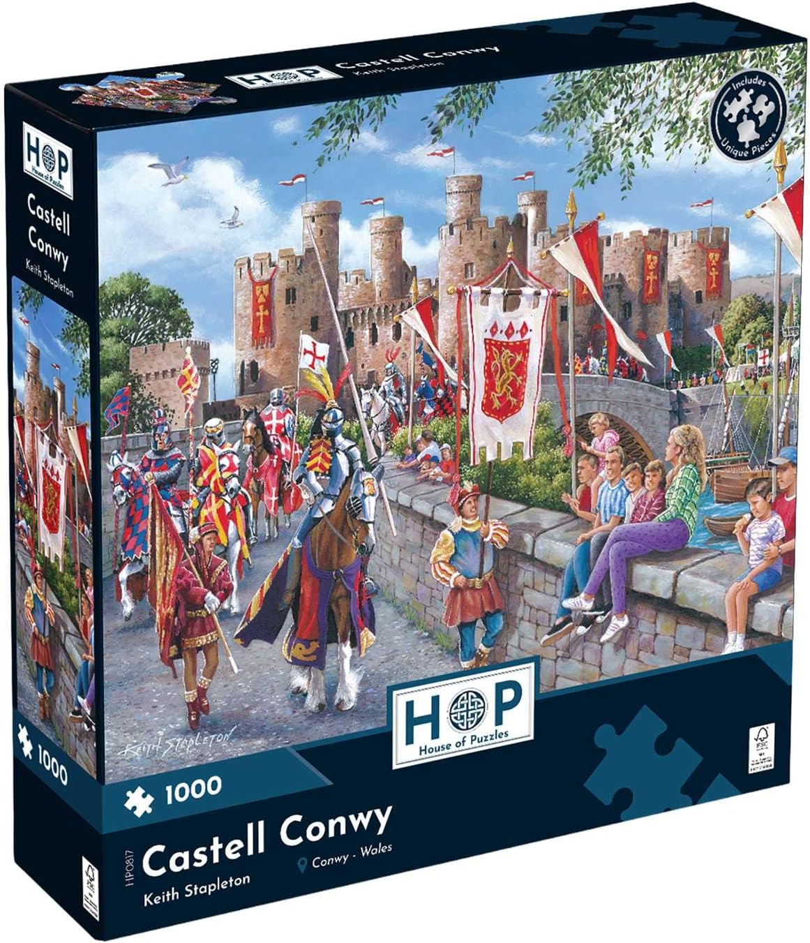 HOUSE OF PUZZLES HP0817 CASTELL CONWY 1000 PIECE PUZZLE