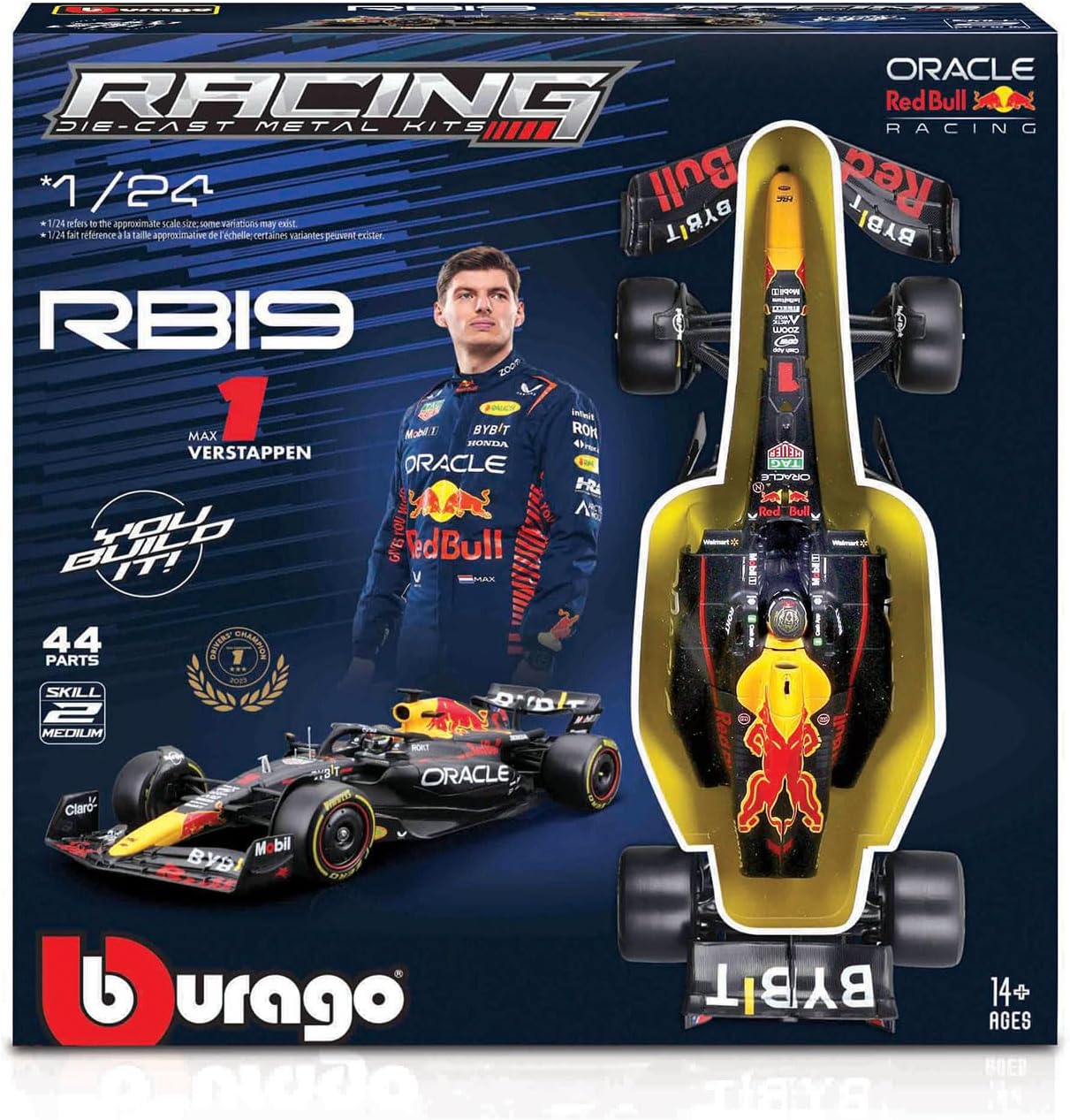 BURAGO 28501 F1 REDBULL RB19 #1 MAX VERSTAPPEN DIECAST METAL KITS 44 PART 1/24 SCALE VEHICLE