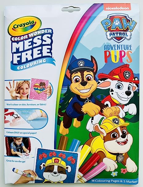 CRAYOLA COLOUR WONDER MESS FREE COLOURING PAW PATROL