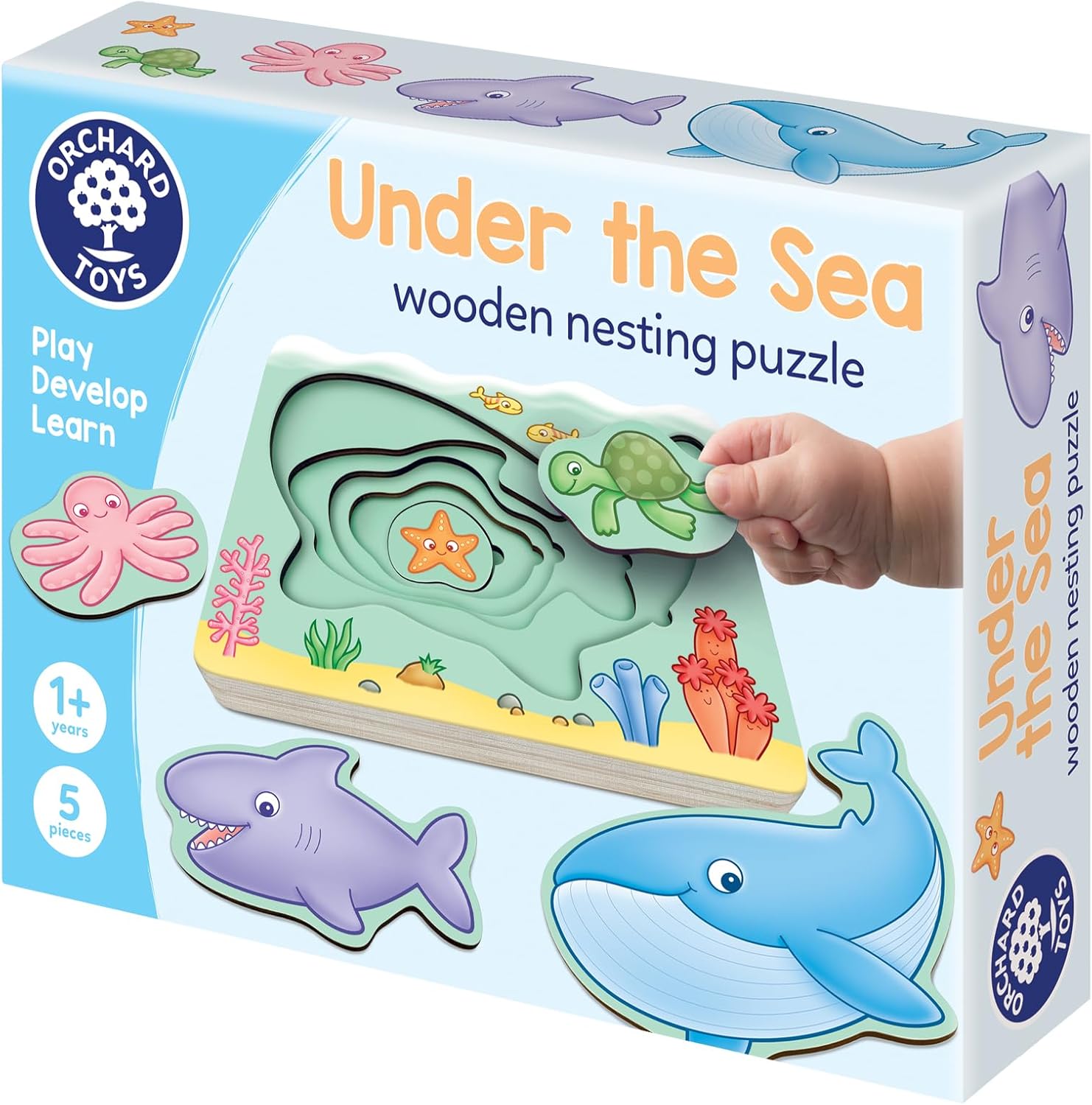 ORCHARD TOYS 135 UNDER THE SEA WOODEN  NESTING PUZZLE