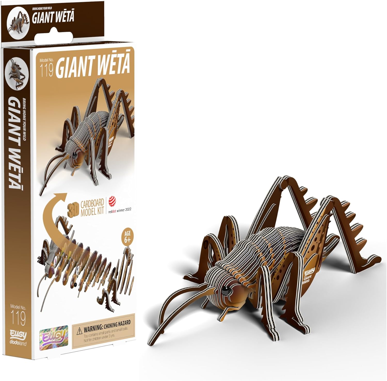 EUGY D5088 GIANT WETA 3D CARDBOARD MODEL KIT