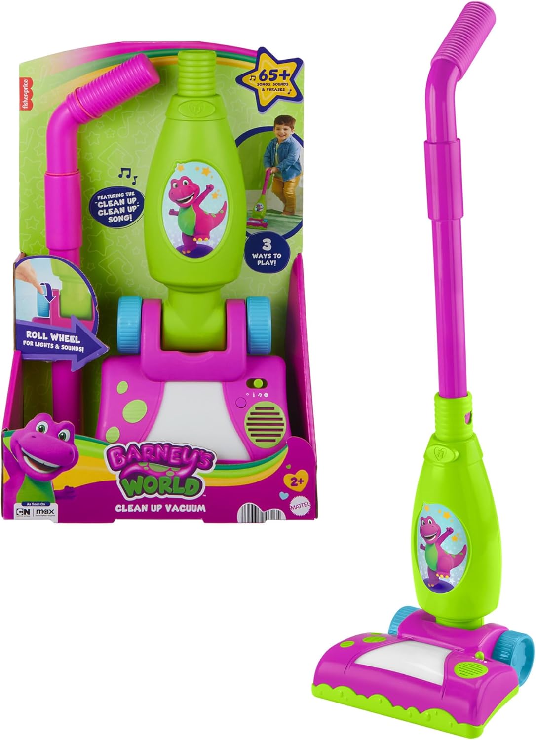 ** SALE ** BARNEY'S WORLD HYH03 CLEAN UP VACUUM WITH 65+ SONGS, SOUNDS & PHRASES