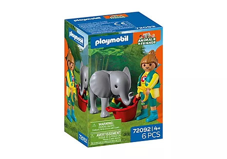 PLAYMOBIL 72092 ZOO: BABY ELEPHANT AND ZOOKEEPER