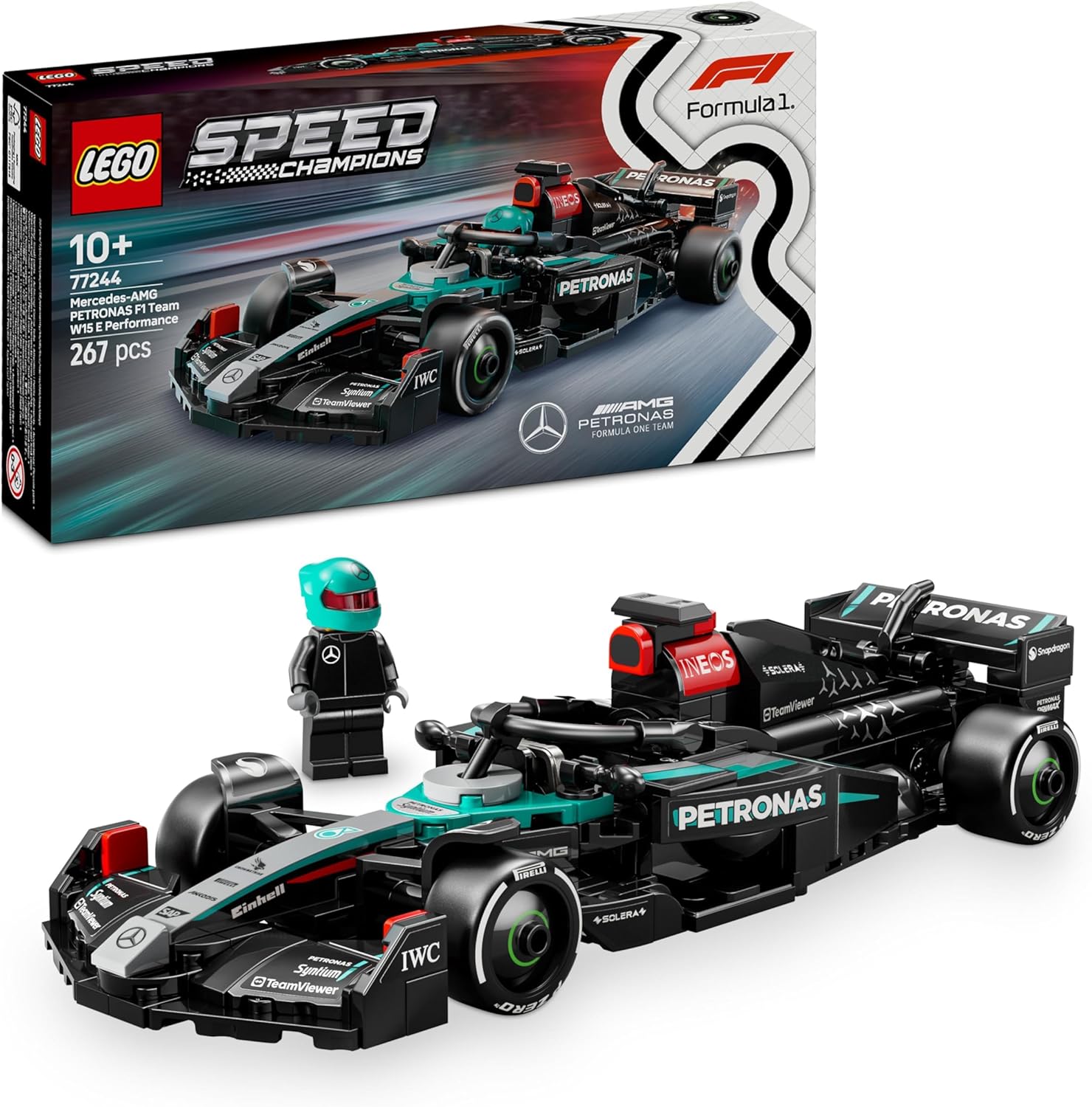 LEGO 77244 SPEED CHAMPIONS F1 MERCEDES-AMG PETRONAS F1 TEAM W15 E PERFORMANCE