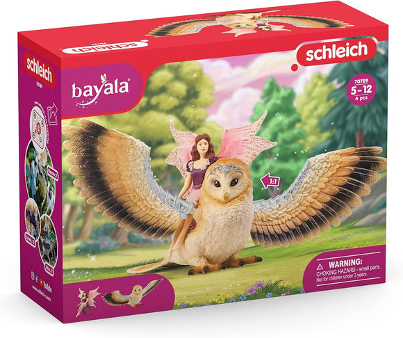 SCHLEICH 70789 BAYALA FAIRY IN FLIGHT ON GLAM OWL