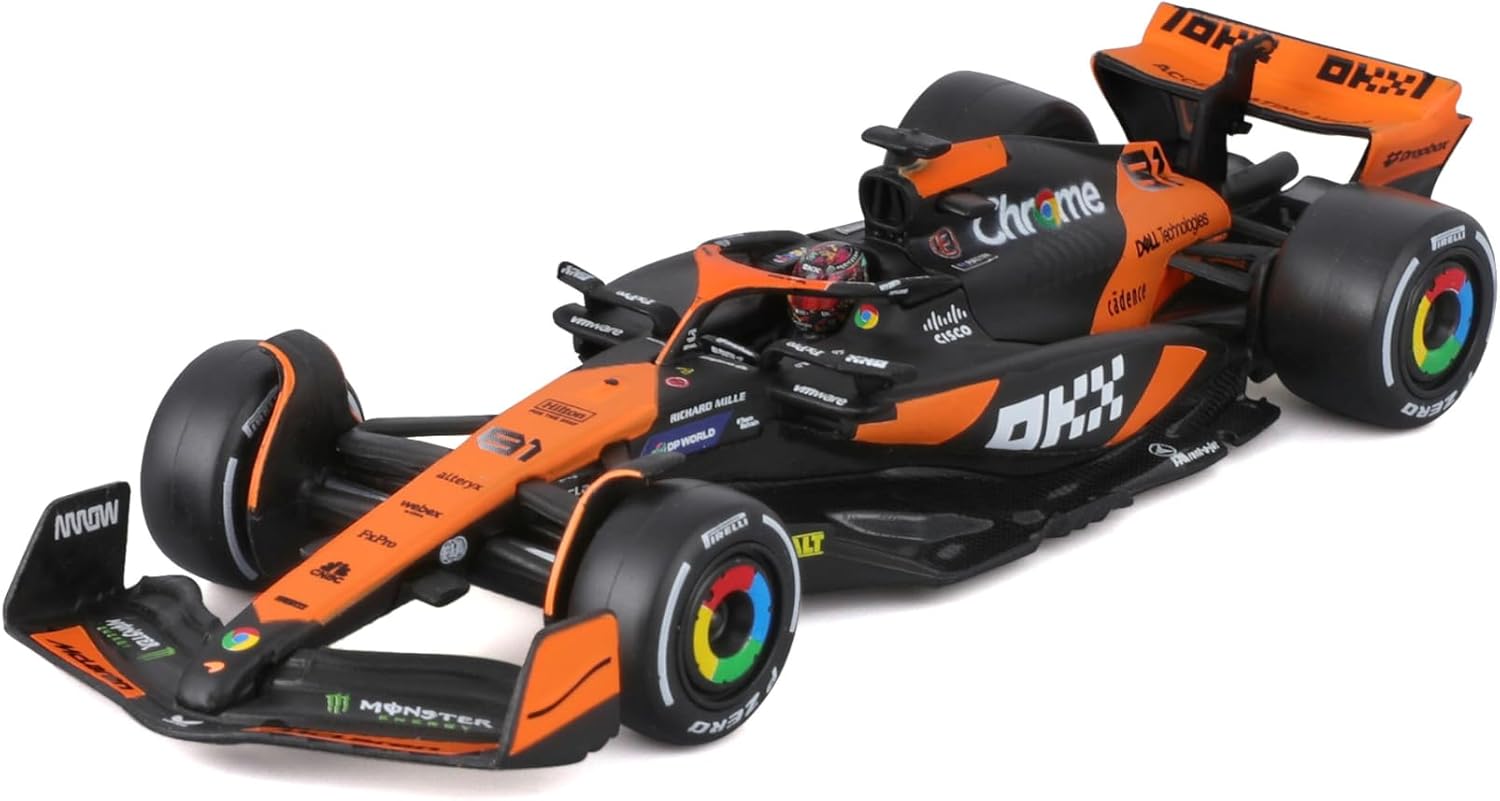 11 BURAGO 38177P NO81 MCL38 MIAMI GRAND PRIX 2024 OSCAR PIASTRI F1 CAR 1/43RD SCALE