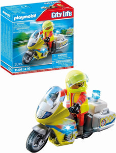 PLAYMOBIL 71205 CITY LIFE RESCUE EMERGENCY MOTORCYCLE WITH FLASHING LIGHTS
