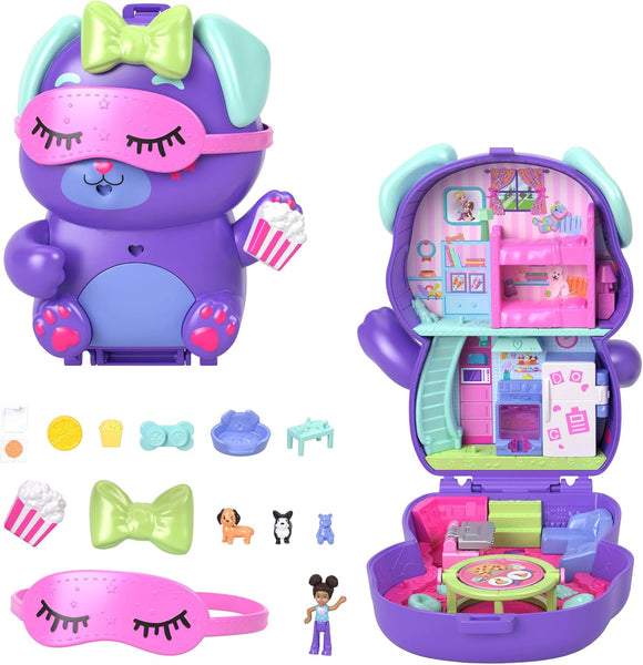 POLLY POCKET JCR38 BIG WORLD SLEEP OVER PUPPY PLAYSET
